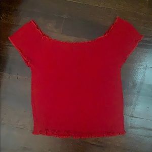 Brandy Melville off the shoulder red top
